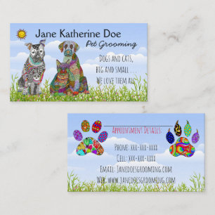 Chien et chat animal de compagnie Grooming Cartes 