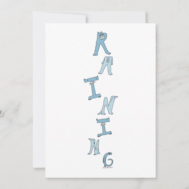 Chien Et Chat Carte D'Anniversaire Plaintes Chats  (Devant)