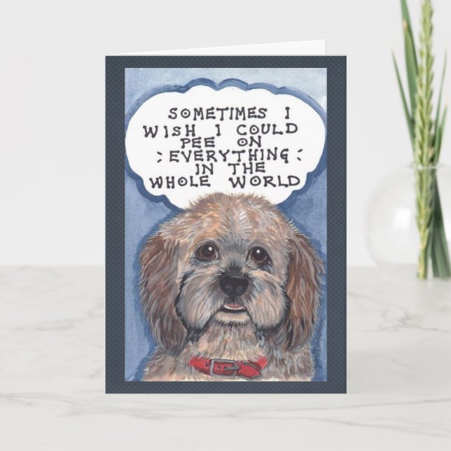 Chien humoristique Obtenez Bien Carte Design Art (Devant)