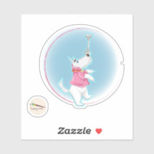 Chien Kawaii Avec Sticker Scrapbooking Os