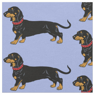 chien lisse dachshund ... illustration tissu