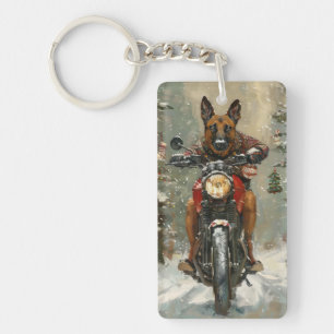Chien Malinois Belge à Vélo de Noël Moto