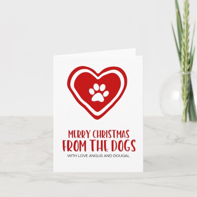 Chien Maman Joyeux Noël de la carte Chiens de Noël (Devant)