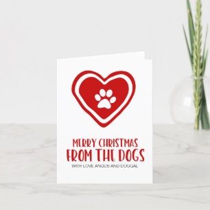 Chien Maman Joyeux Noël de la carte Chiens de Noël