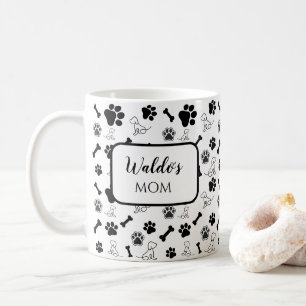 Chien Maman / Papa Café Mug Cadeau noir et blanc