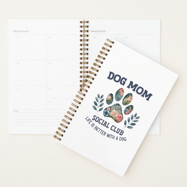 Chien Maman Paw Floral (Devant avec enveloppe)