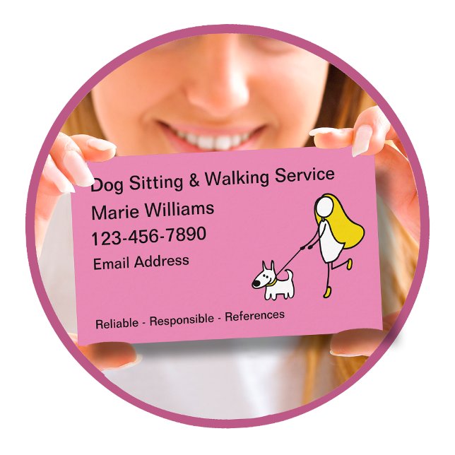 Chien Marchant Et Chien Assis Cartes de visite (Créateur téléchargé)