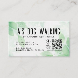 Chien Marcher QR Code Carte de visite photo