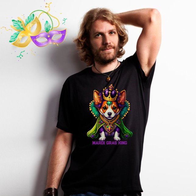 Chien Mardi Gras King T-Shirt (Créateur téléchargé)