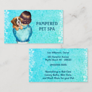 Chien mignon chez le Carte de visite Groomer anima