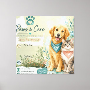 Chien mignon & Garde de chat Garde de chien Toile 