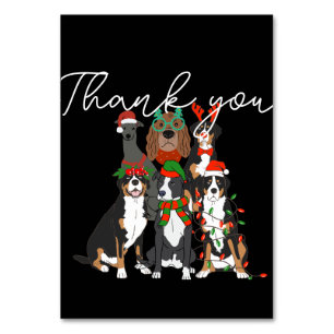 Chien mignon Noël Merci Holiday