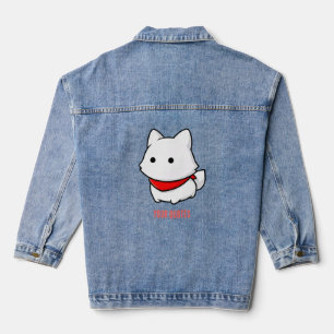 Chien Minimaliste Blanc avec Bandana Rouge