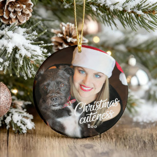 Chien Noël Mignonne Mignonne Ornement de vacances