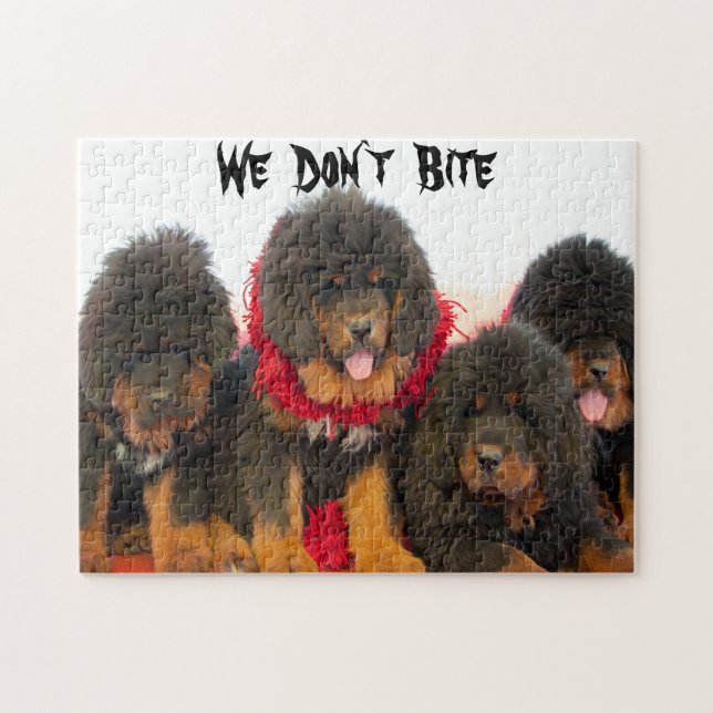 Chien noir tibétain mastiff Puzzle (Horizontal)