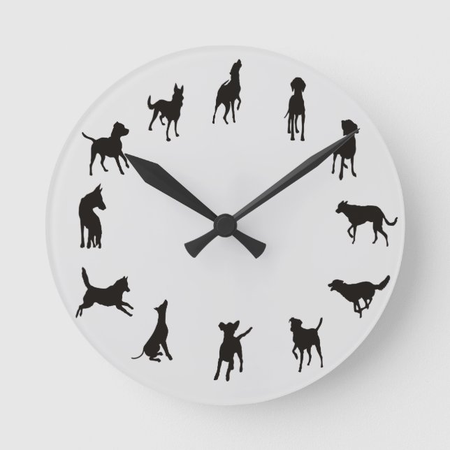 Chien O'Clock Chien Horloge Mur Horloge (Recto)