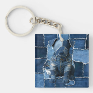 Chien Patchwork Art Denim
