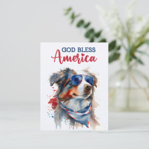 Chien Patriotique - Berger Australien Carte du 4 j