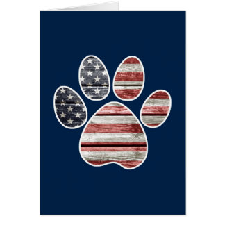 Chien patriotique, empreinte de patte de drapeau