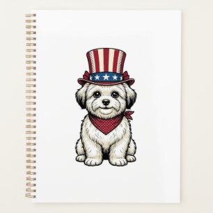 Chien Patriotique Gravure Vintage Design Vectoriel