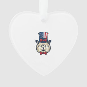 Chien Patriotique Tête Gravure Vintage Design Vect