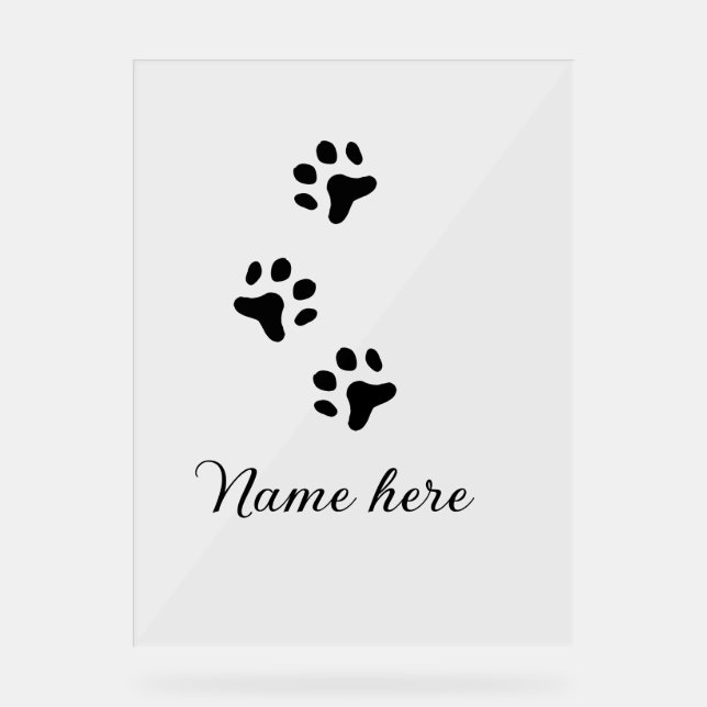 Chien patte noir animal ajouter nom texte animal p (Recto)