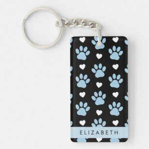 Chien Paws, Blue Paws, White Hearts, Votre Nom