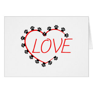 Chien Paws Red Heart Love