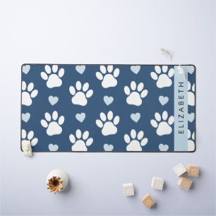 Chien Paws, White Paws, Blue Hearts, Votre Nom