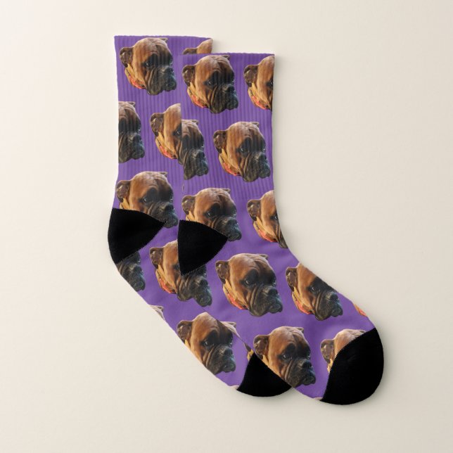 Chien Photo Boxer Chaussettes (Paire)
