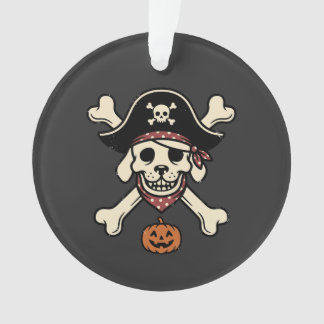 Chien Pirate Vintage Halloween Crâne Os Croisés