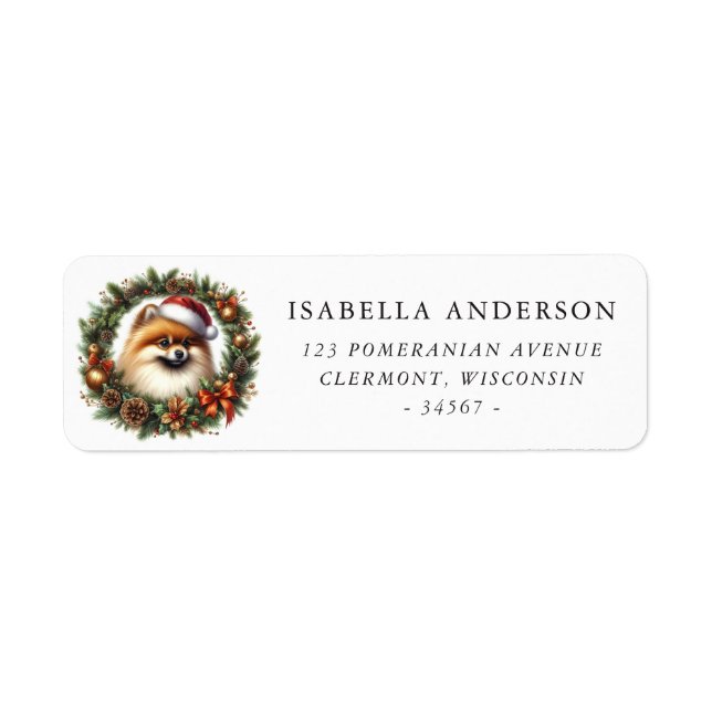 Chien Poméranien - Guirlande de Noël personnalisée (Devant)