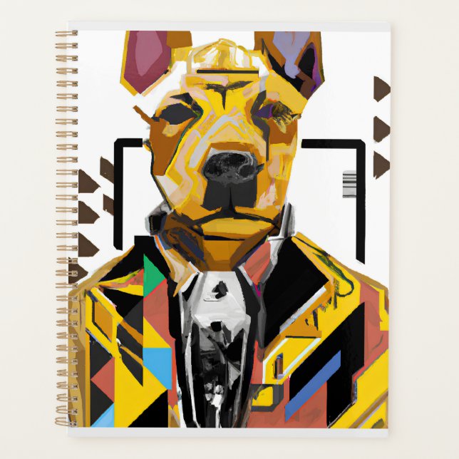 Chien portant un costume : Art numérique (Devant)