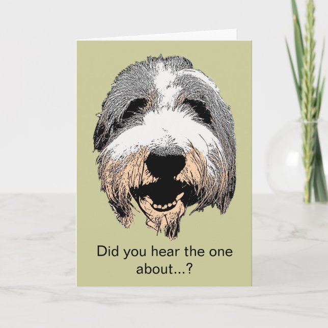 Chien Rire Avez-Vous Entendu Une Carte De Voeux ? (Devant)