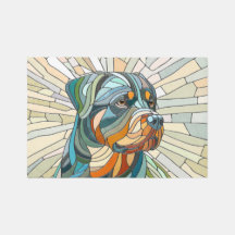 Chien Rottweiler - art de la mosaïque