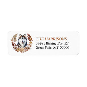 Chien sibérien Husky Automne Wreath
