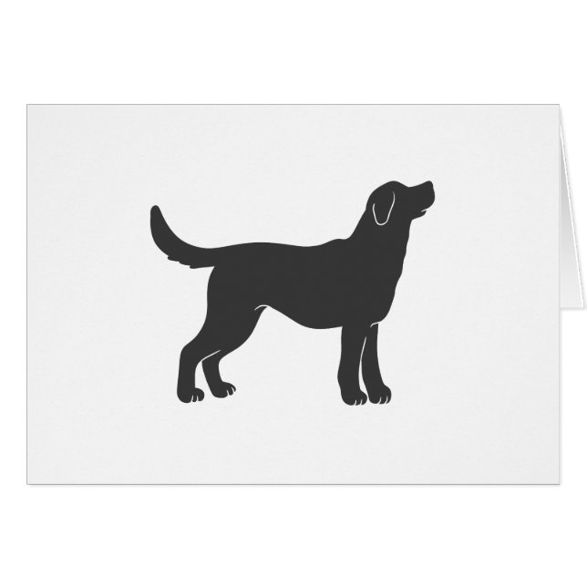 Chien silhouette debout - Choisir la couleur arriè (Devant horizontal)
