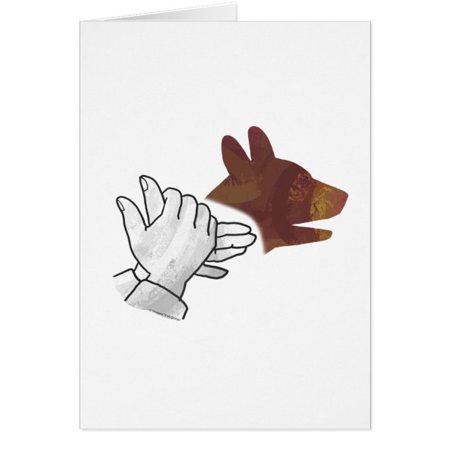 Chien Silhouette main Brown (Devant)