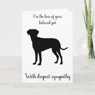 Chien silhouette photo personnalisée carte de symp