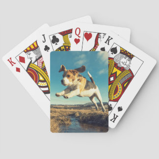 Chien superbe de beagle - cartes de jeu