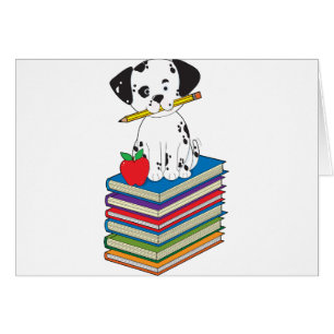 Chien sur des livres