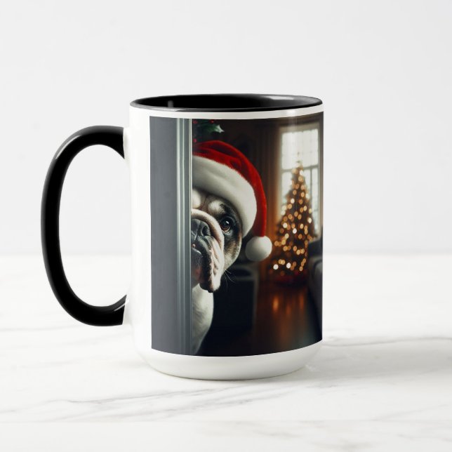 Chien-taureau anglais Treat Christmas Coffee Mug (Gauche)