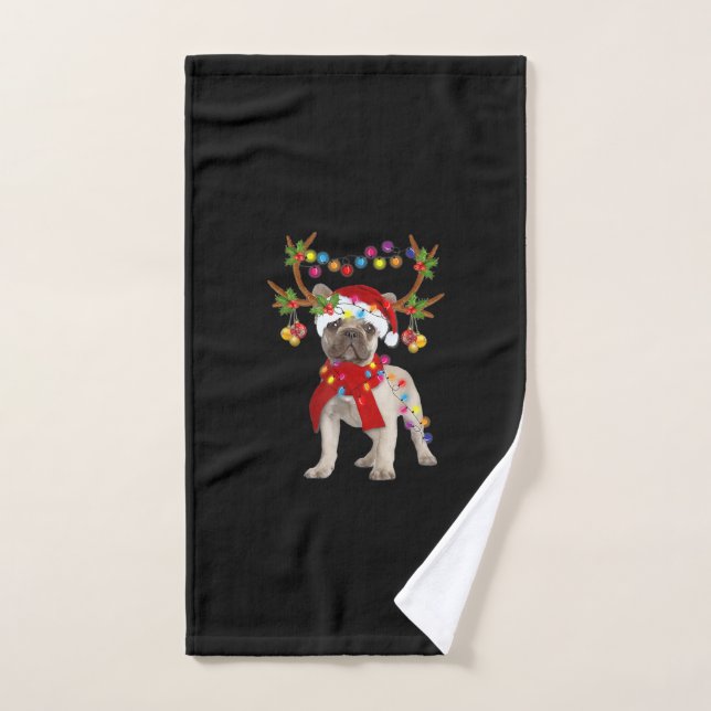 Chien-taureau français Magnifique renne Arbre de N (Serviette à main)