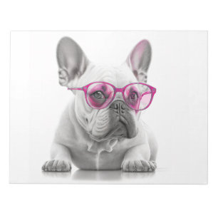 Chien-taureaux français avec bloc-notes en verre r