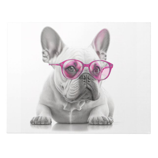 Chien-taureaux français avec bloc-notes en verre r (Devant)