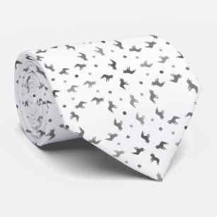 Chien-taureaux français Cravate noir et blanc