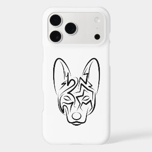 Chien tribal noir et blanc