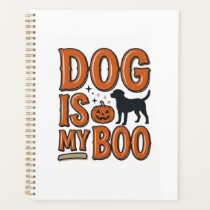 Chien Vintage Est Mon Boo Halloween Conception de