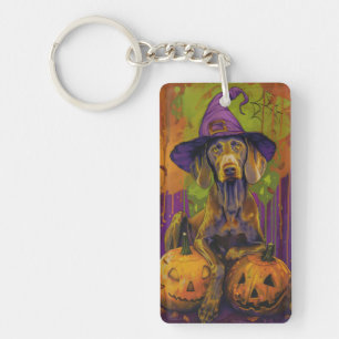 Chien Weimaraner effrayant Halloween Sorcière et C