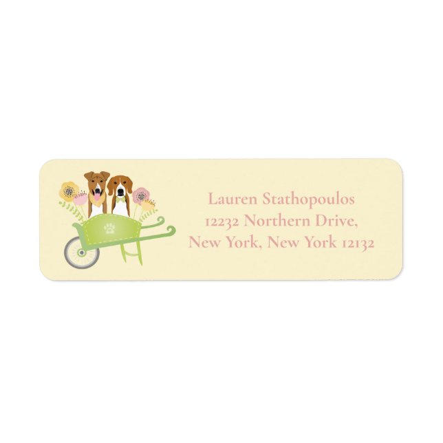 Chiens Brown En Fleurs De Printemps En Fleurs De B (Devant)